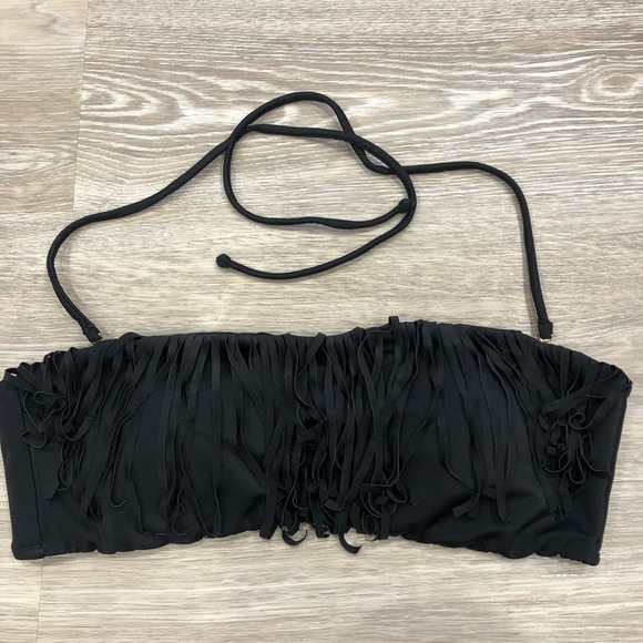 VICTORIA SECRET Fringe Black Bikini Top